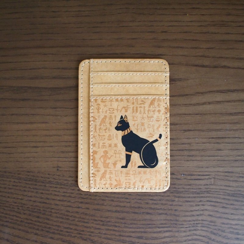 ANCIENT Egyptian pattern paper card holder - ที่ใส่บัตรคล้องคอ - ไฟเบอร์อื่นๆ สีกากี