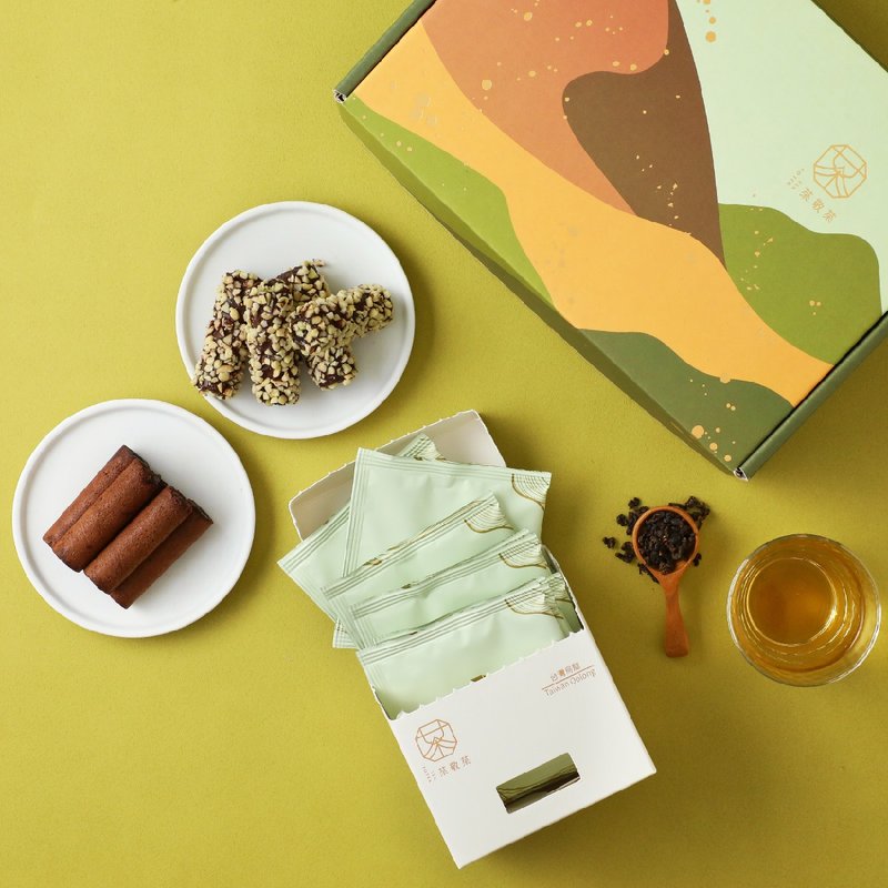 [Preferential Combo] Liuxin Egg Roll Tea Bag Set | Strong Tea Series Refreshments - ขนมคบเคี้ยว - กระดาษ สีเขียว