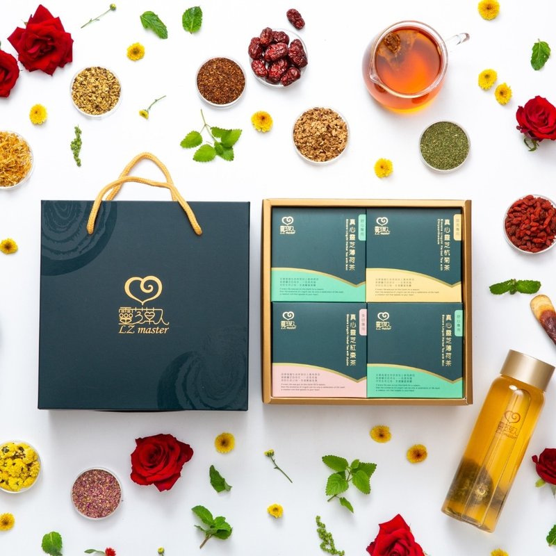 Sincere Lingzhi Hearbal Tea Gift Set - ชา - กระดาษ สีเขียว