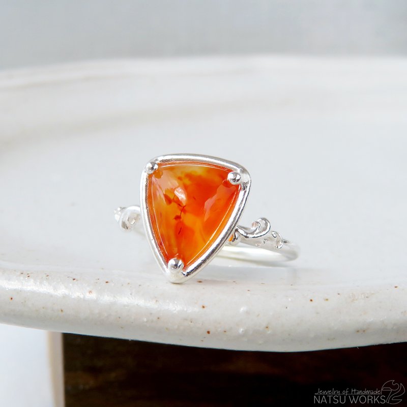 メキシコ オパール リング / Mexican Fire Opal Ring - 戒指 - 寶石 橘色