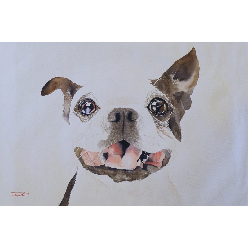 French bulldog painting - Posters - Paper White