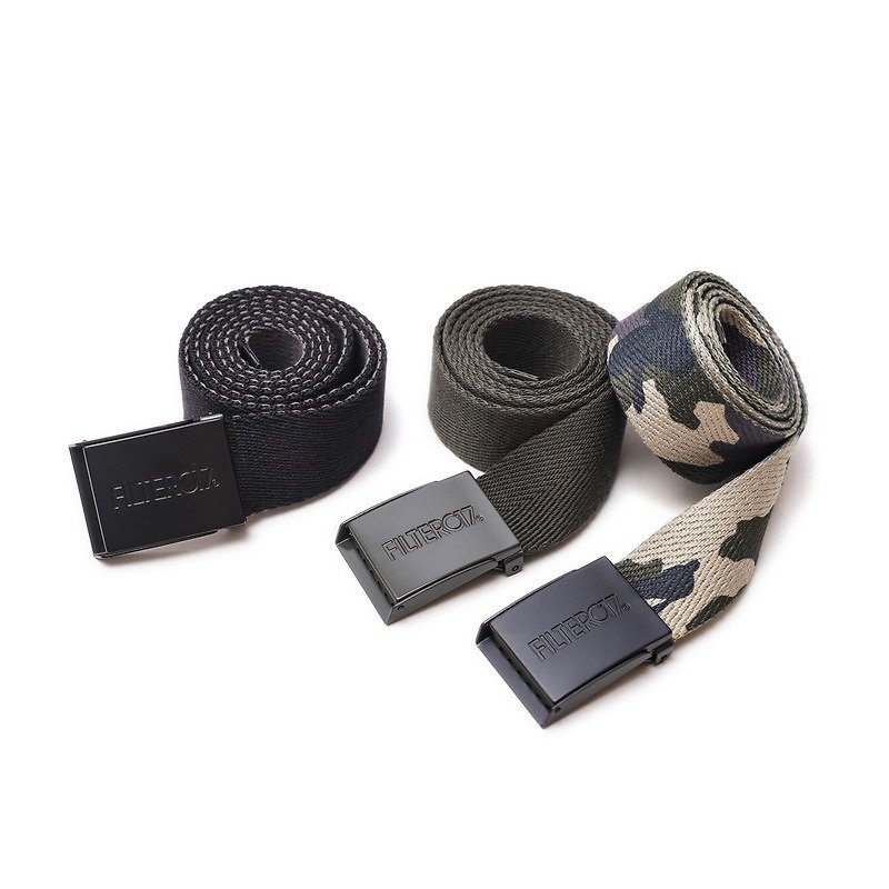 Filter017 Foundation Webb Belt canvas metal buckle belt - Belts - Cotton & Hemp Multicolor