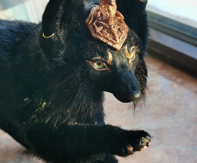 アヌビス エジプト 神 オオカミ ブラック アーマー ファンタジー 動物