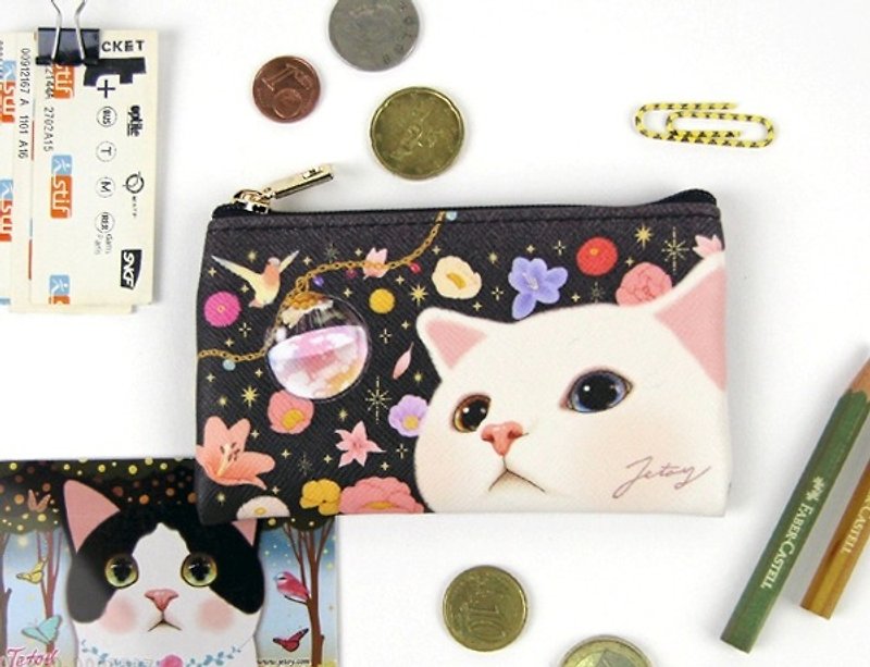 Jetoy, sweet cat card Purse _Heaven (J1605107) - Coin Purses - Other Materials Blue