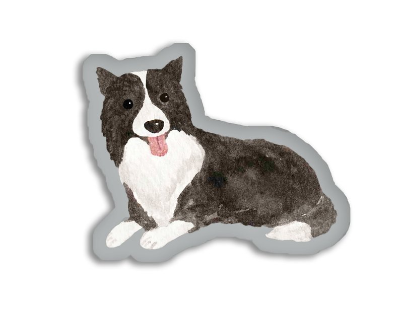 邊境牧羊犬 邊牧 小狗 抱枕 咕𠱸 - 枕頭/抱枕 - 棉．麻 多色