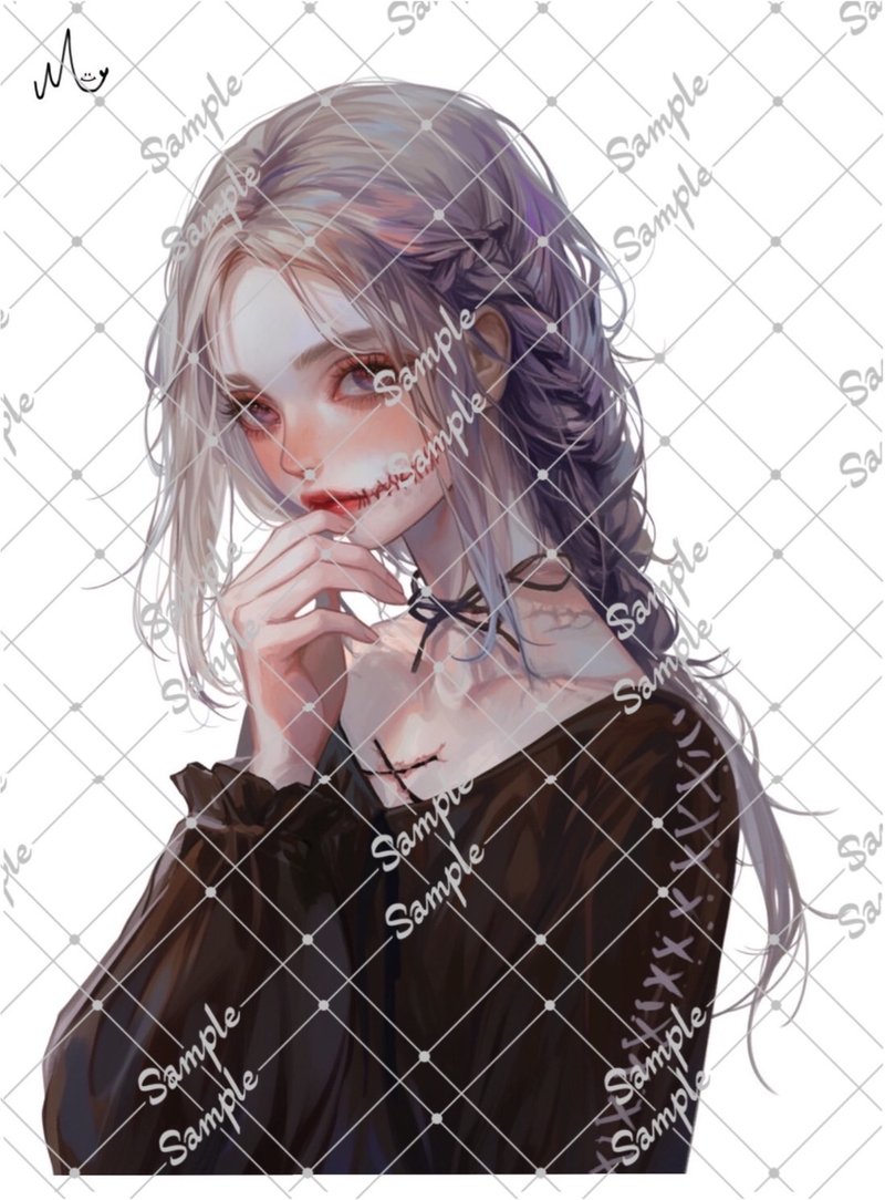 オリジナル人物ステッカー9月新作 - 貼紙 - 紙 