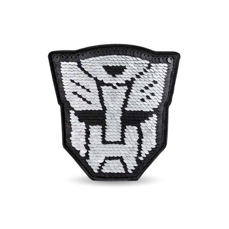 替換式魔鬼氈特大翻轉亮片徽章-博派狂派 變形金剛聯名 變臉設計 - 襟章/徽章 - 其他材質 銀色