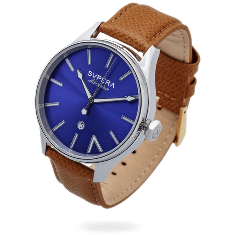 繁星新生系列 ─ 藍原 / 極光銀 | 法國真皮錶帶 & 尼龍編織錶帶 - 男錶/中性錶 - 不鏽鋼 