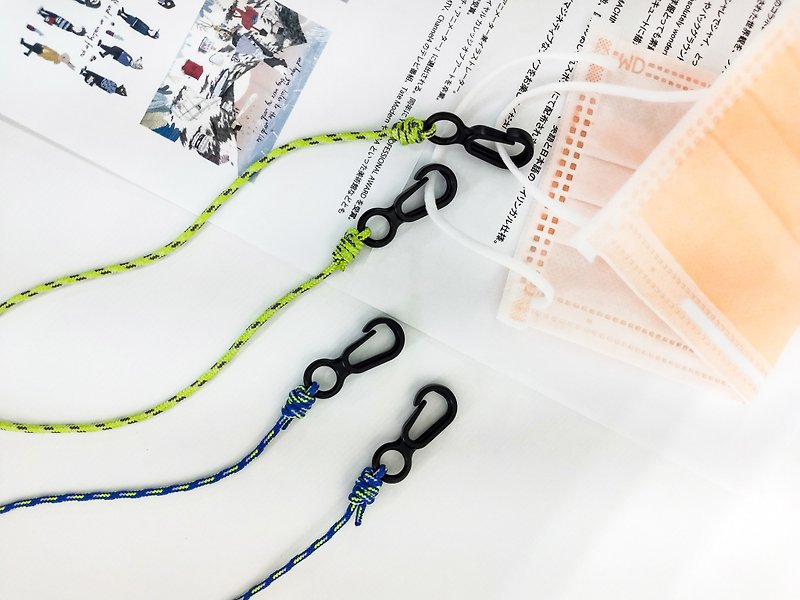 Ultra-delicate bright color mask lanyard sky blue\ Neon Yellow(2 pieces)- pure handmade skin-friendly and non-scratch - อื่นๆ - ไนลอน 