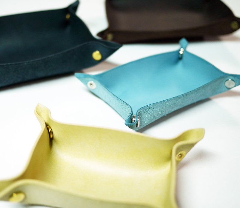 Tsubame-leather tray - Storage - Genuine Leather Multicolor