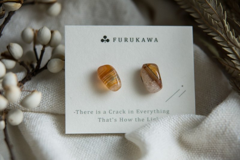 CRACK | Mineral Earrings | EARRINGS - Earrings & Clip-ons - Jade Orange
