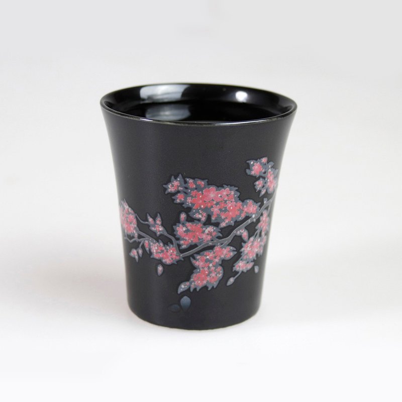 桜　黒(小)温感カップ - 杯子 - 瓷 黑色
