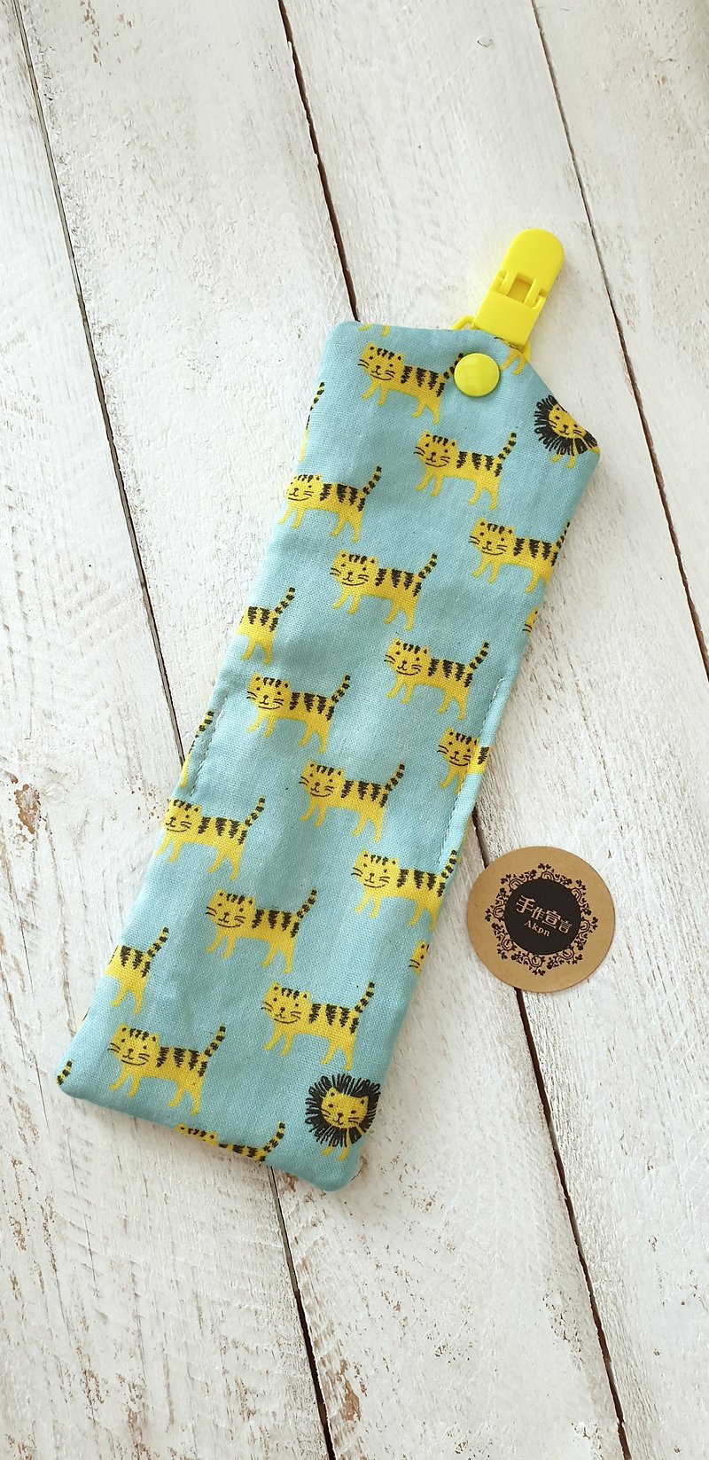 Little Tiger - Detachable Mini Six Layer Yarn Handkerchief Clip Set - Bibs - Cotton & Hemp 