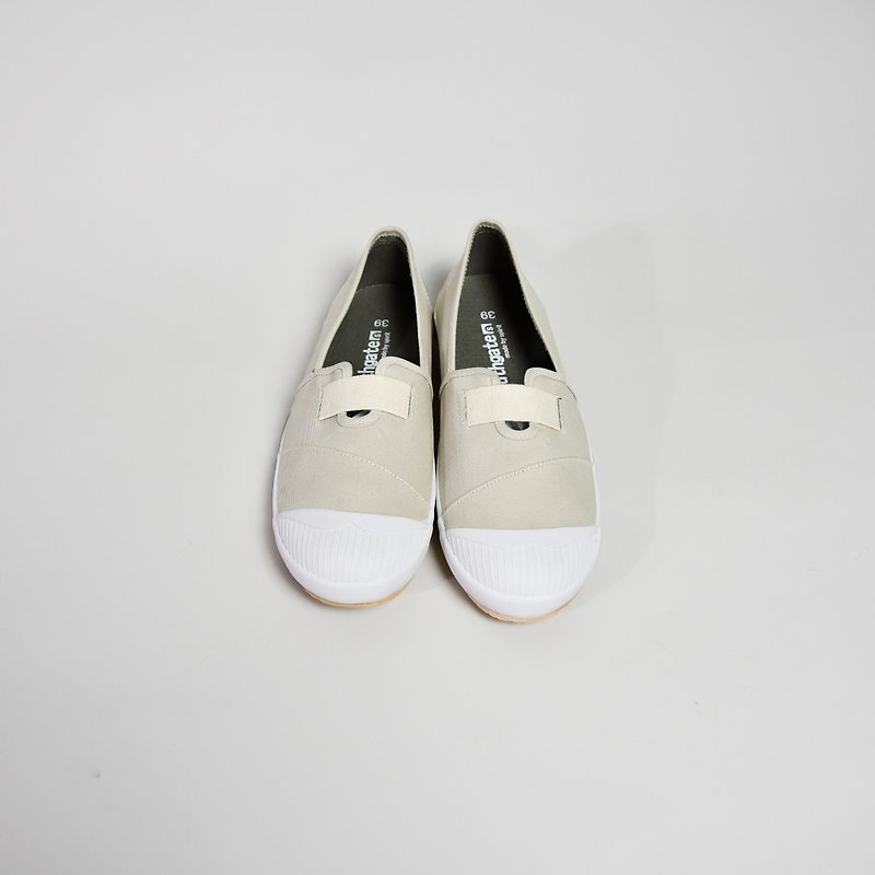 betty intellectual rice/lazy shoes/pregnancy shoes/novice mother/casual shoes/canvas shoes - Women's Casual Shoes - Cotton & Hemp White