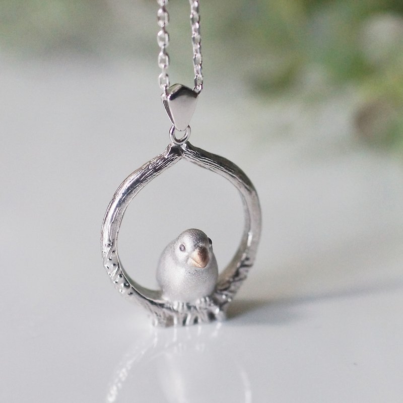 其他金屬 項鍊 白色 - Java sparrow pendant