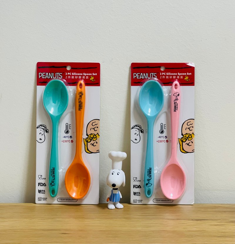 PEANUTS authorized foodgrade 2PC silicone spoon set (21CM) - 2 styles - เครื่องครัว - ซิลิคอน สีน้ำเงิน