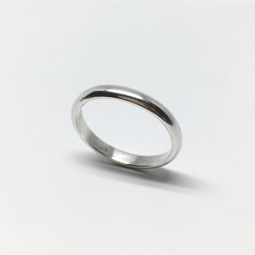 DoB輕珠寶 半圓素面戒指(999純銀 )經典款式可當婚戒