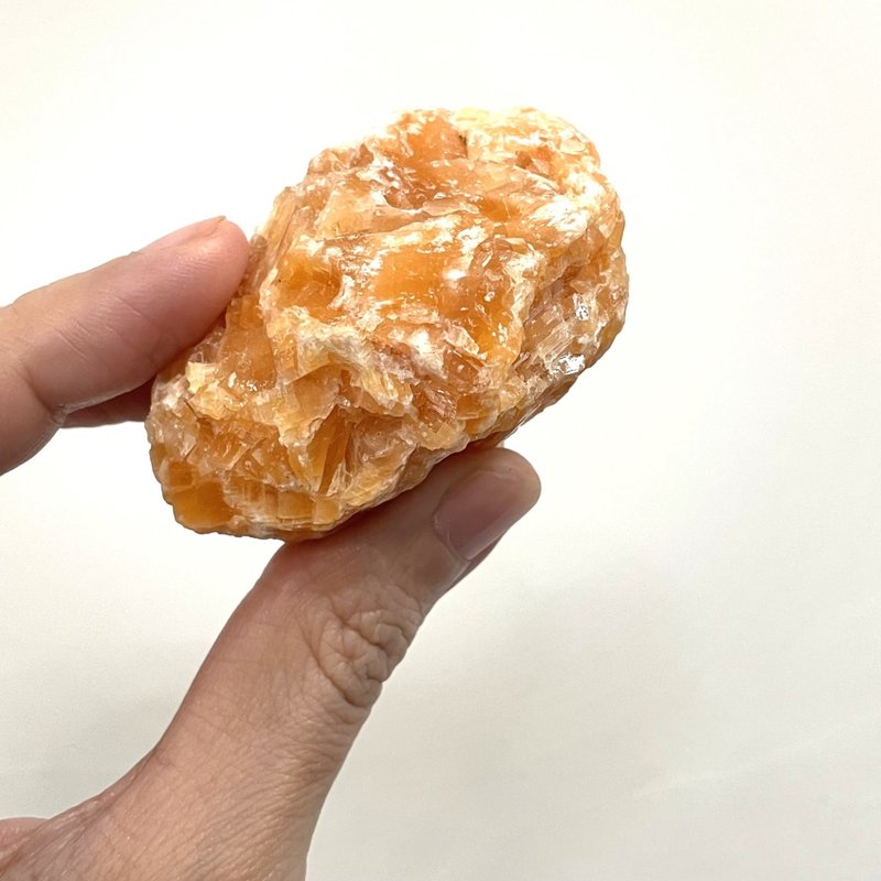 天然墨西哥原礦橙方解石原石 I 擺設 I 風水 I 裝飾 - 擺飾/家飾品 - 石頭 橘色