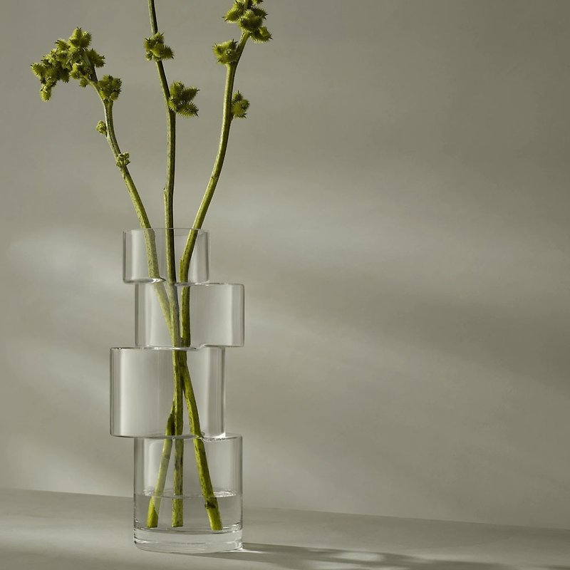 【LSA】TIER style vase large-transparent - เซรามิก - แก้ว 