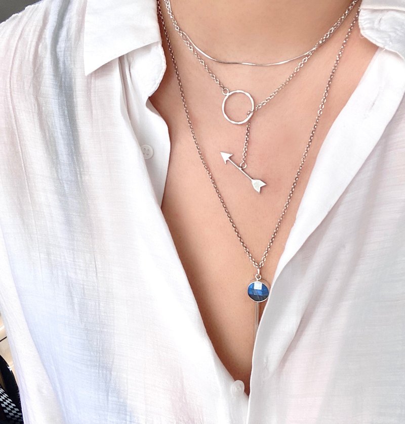 MIH 金工首飾 | 箭頭純銀項鍊 Arrow silver necklace - 項鍊 - 純銀 銀色