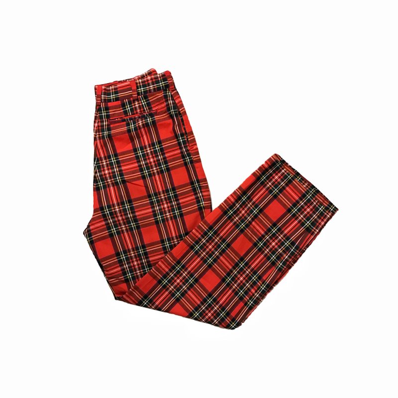 Vintage McGregor Tartan Pants 蘇格蘭學院風格紋褲 - 女長褲 - 其他材質 紅色