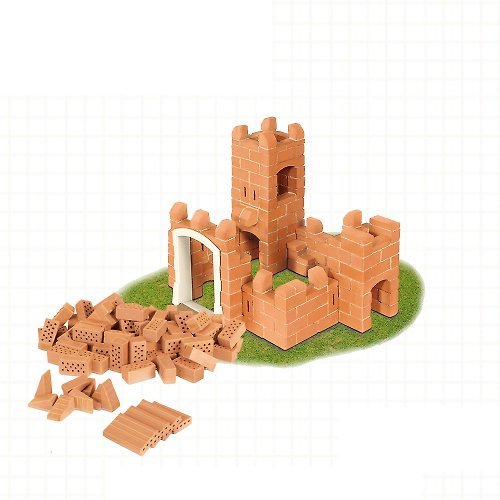 Rikunori Toys 瑞克腦力 【德國teifoc】DIY益智磚塊建築玩具 小波特城堡 - TEI3500