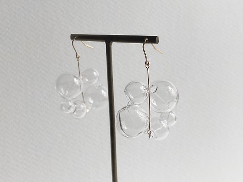 SHIMO 春季花系列玻璃泡泡耳環
