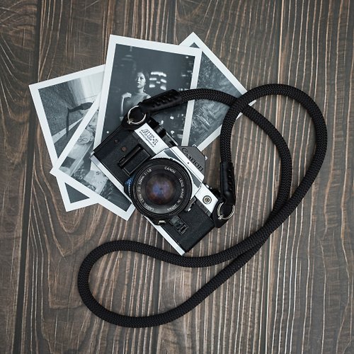 ブラック カメラストラップ フランス クライミング ロープ ヴィンテージ 手作り フィルム カメラ ギフト 写真撮影 BEAL - ショップ  a-mode カメラストラップ・三脚 - Pinkoi