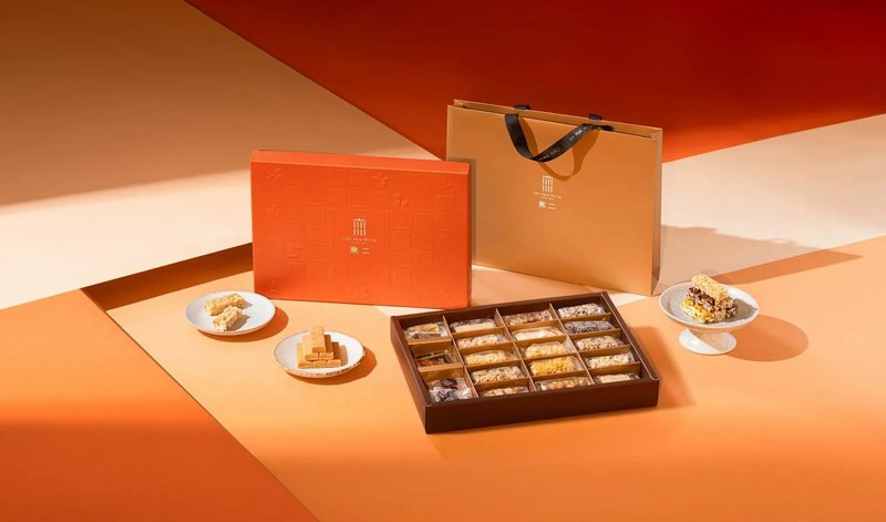 [Unique] Year of the Snake limited edition 20-piece sincere gift box [Hardcover Orange] - ขนมคบเคี้ยว - อาหารสด สีส้ม