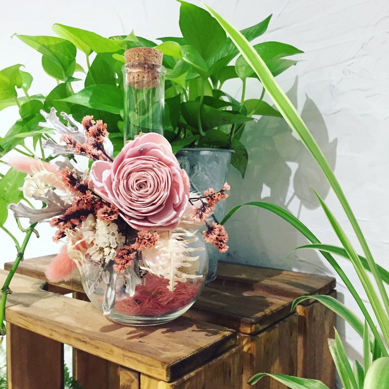 【Eternal Flower|Dried Flower】Flowers in Diffuser Bottles-Beautiful Experiments|Office Healing Items|Pink Series - Dried Flowers & Bouquets - Plants & Flowers Pink