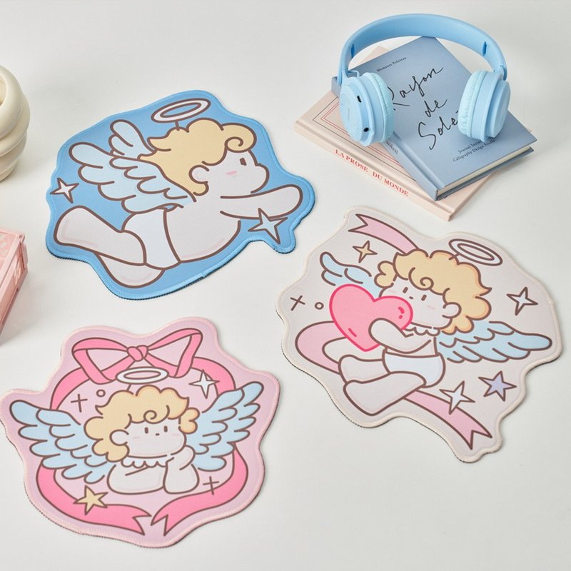 Warm Little Angel Mouse Pad Learning Office Game Small Mouse Pad Mouse Pad - แผ่นรองเมาส์ - ยาง 