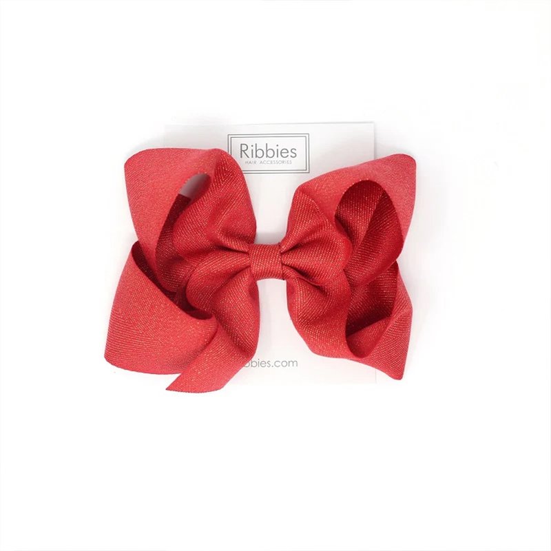 British Ribbies extra large double bow single entry - classic red - Hair Accessories - Polyester 