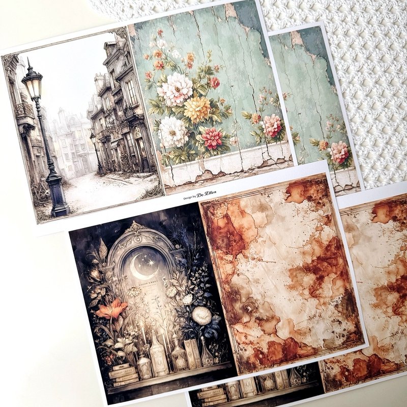 Z673 - a variety of background - 貼紙 - 紙 