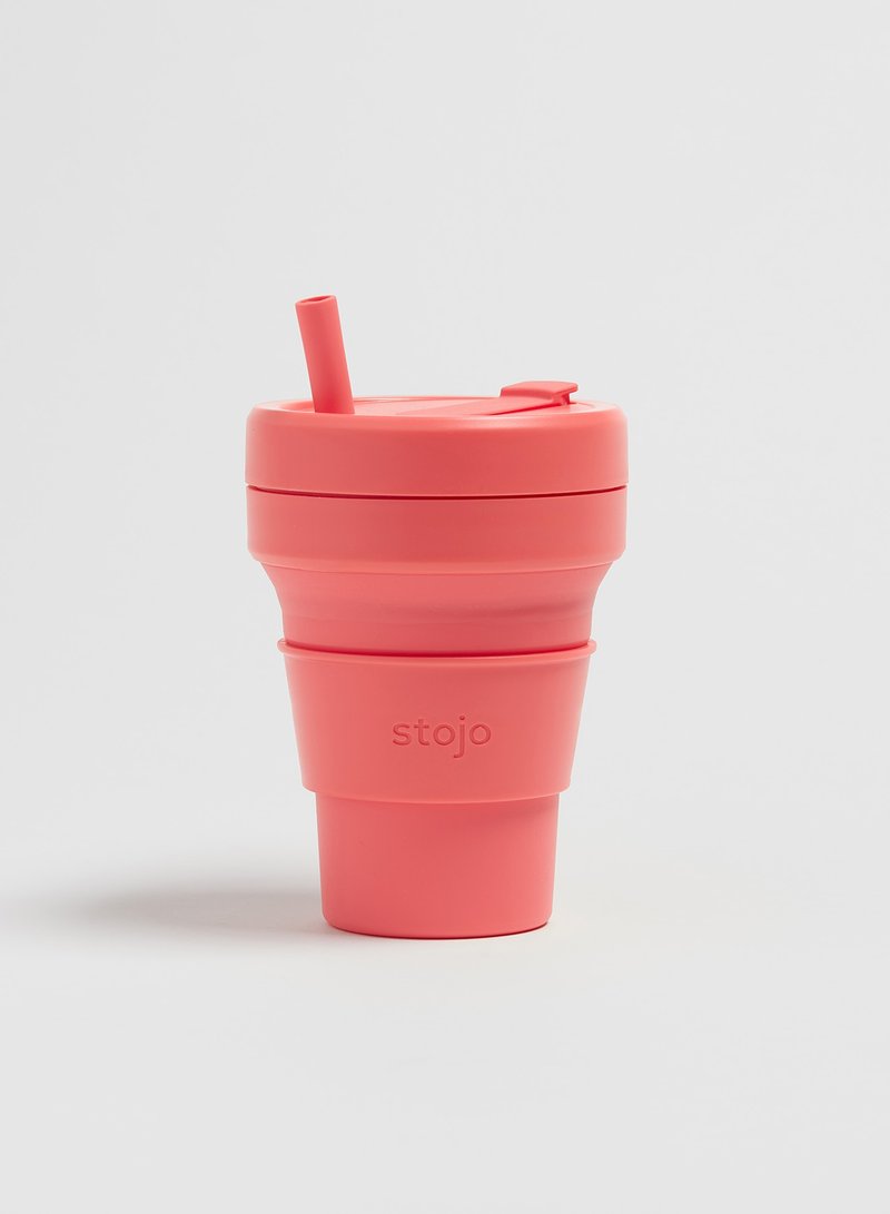 Stojo - 環保高耐熱矽膠摺疊杯24oz-珊瑚紅 - 其他 - 矽膠 紅色