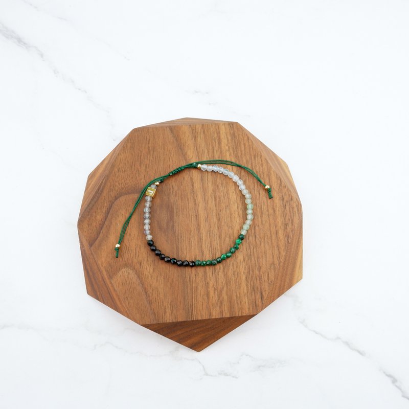 Multi round stone Slider Bracelet For born on Wednesday-Day Time - 手鍊/手環 - 石頭 多色
