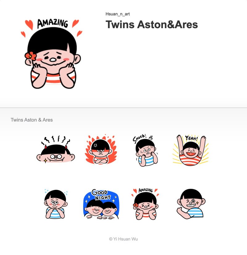 Customized LINE Original Stickers | Family and Child Illustrations Like Yan Painted Couple Hairy Children - Customized Portraits - Other Materials Pink