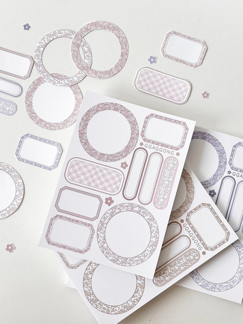 All-in-One Round Label Memo Pad - 便條紙/便利貼 - 紙 
