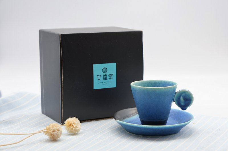 安達窯-為藍系列-指紋咖啡杯組 - 咖啡杯/馬克杯 - 陶 
