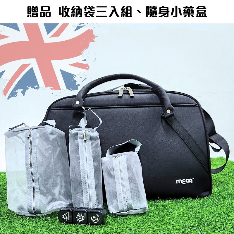 【MEGA GOLF】British style simple golf clothing bag with large opening design - Fitness Accessories - Other Materials Black