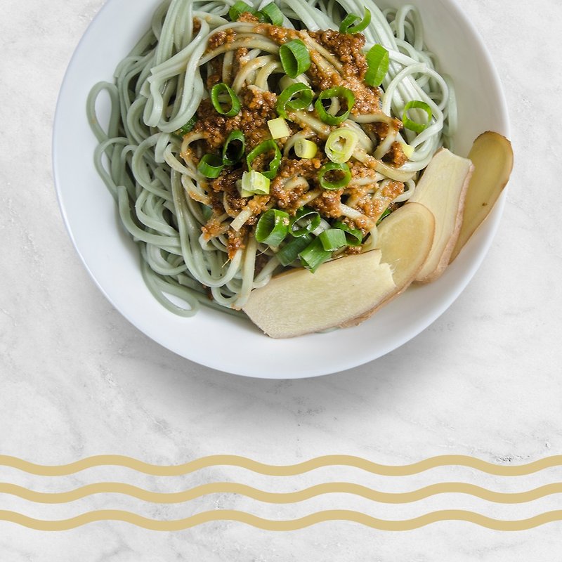 [Wu Du Noodle] Blue-green algae rice bean skewers + sesame oil and ginger sauce | vegan | (3 packs/bag) - บะหมี่ - วัสดุอื่นๆ 