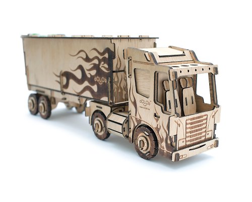 dOLOb dOLOb-DIY木質-連結貨櫃車2件特惠組-耶誕交換禮物