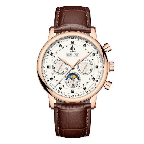 LOBOR Watches 【3色可選】LOBOR Heritage系列 42MM男錶 日月相機械手錶