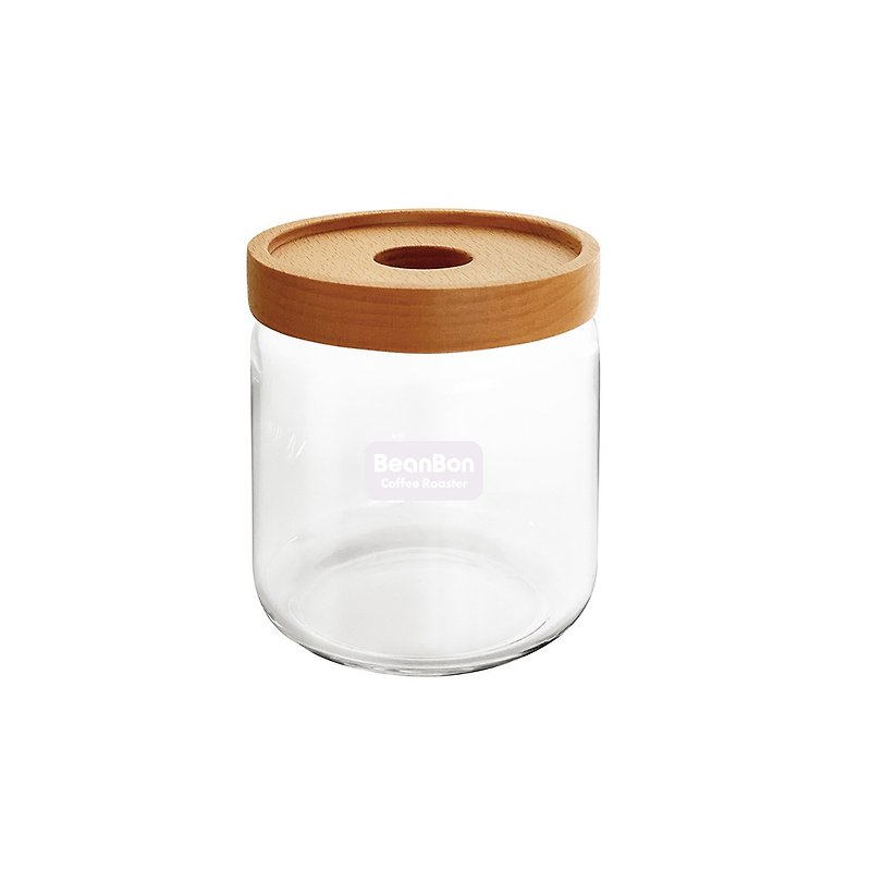 BeanBon dedicated bean storage glass airtight jar (three in) - เครื่องทำกาแฟ - แก้ว ขาว