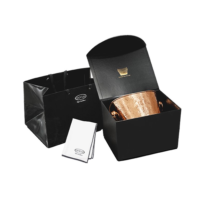 DIVIN handmade Bronze wine ice bucket gift box - Bar Glasses & Drinkware - Copper & Brass Gold