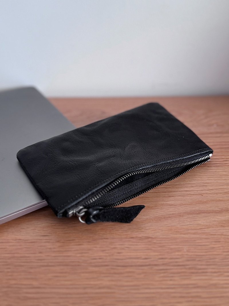 Unique leather hand-grabbed wrinkled long wallet - Wallets - Genuine Leather 