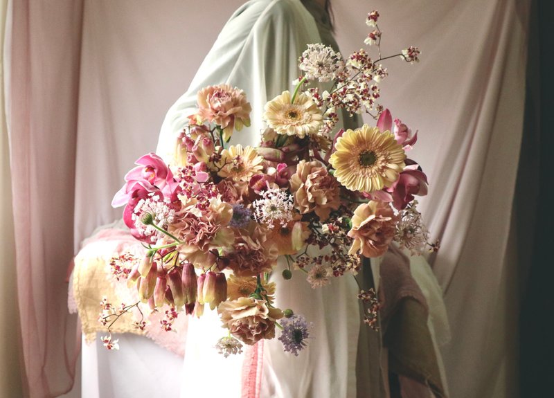 鮮花捧花 結婚捧花 新娘捧花 捧花 客製捧花 歐式捧花 復古 花禮 - 乾燥花/永生花 - 植物．花 