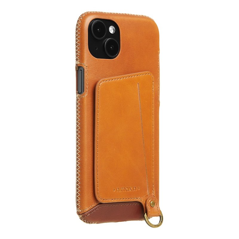 iPhone14 Plus Fully Covered Series Leather Case / Stand function - Bronze Brown