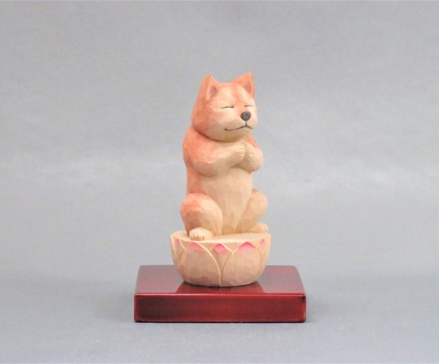 木彫りの犬仏さま 柴犬 犬仏1812 - ショップ 仏屋さかい stha