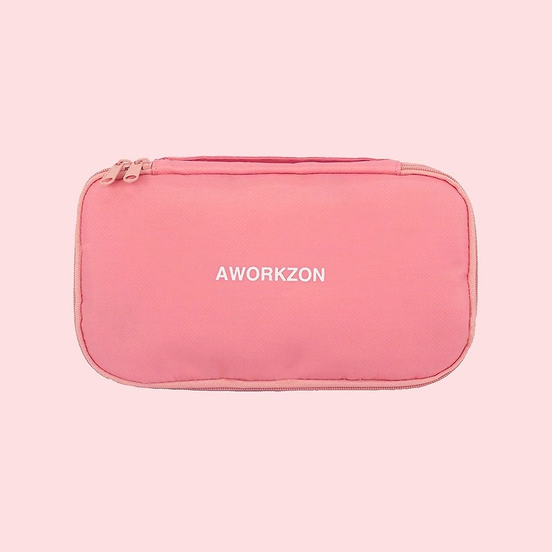 190 Pink | multi-function light organizer pen bag makeup pouch - กระเป๋าเครื่องสำอาง - วัสดุอื่นๆ สึชมพู