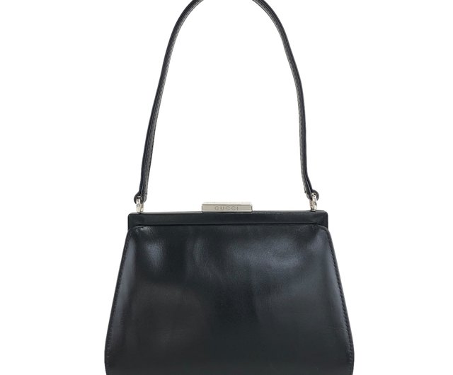 GUCCI グッチ ブラック ハンドバッグ エナメル がま口 A2 GUCCI グッチ ブラック ハンドバッグ エナメル がま口 A2 - メルカリ